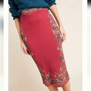 ANTHROPOLOGIE | Farm Rio Catalina Knit Pencil Skirt Womens Size Medium